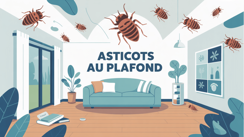 Asticot au plafond vue globale d'une maison moderne