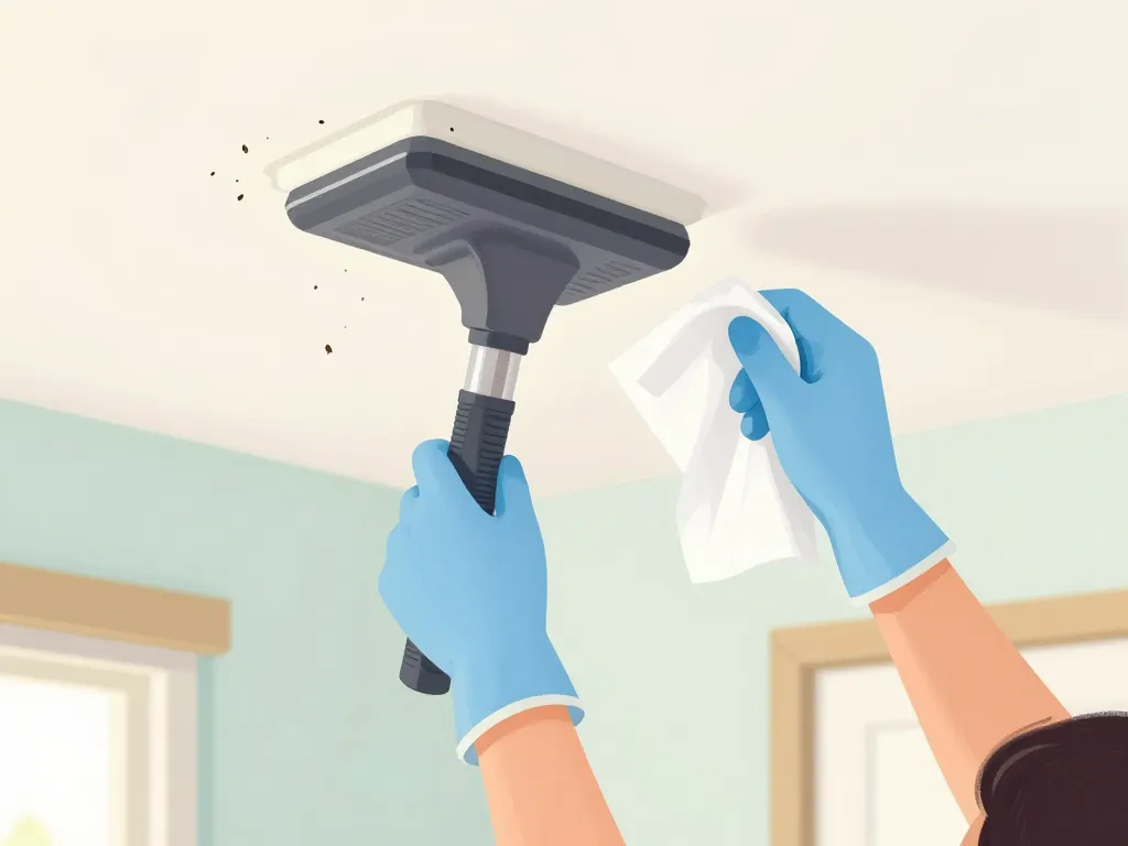 Solutions pour nettoyer asticot au plafond en sécurité