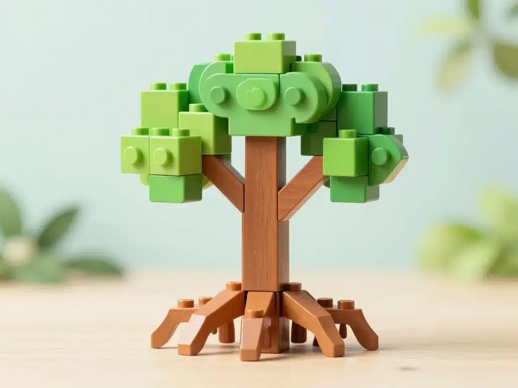 arbre blocs de construction apprentissage créativité