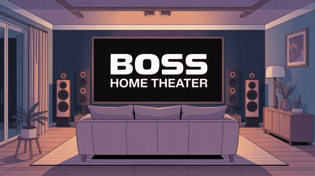 Salon équipé boss home theater ambiance cinéma