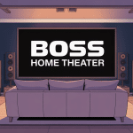 Salon équipé boss home theater ambiance cinéma
