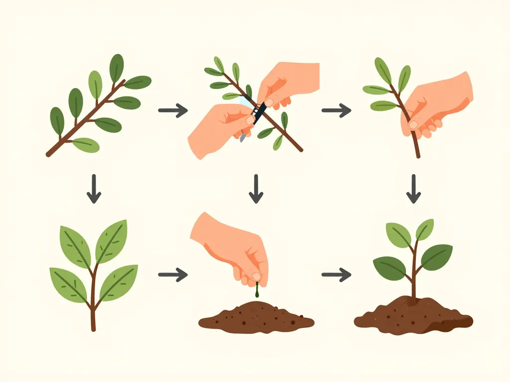 Schéma étapes bouturage arbousier