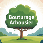 Image vectorielle bouturage arbousier jardin méditerranéen