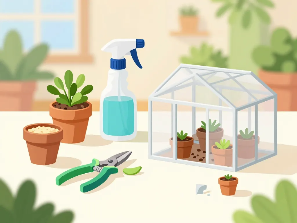 Outils et matériel pour bouturage arbousier