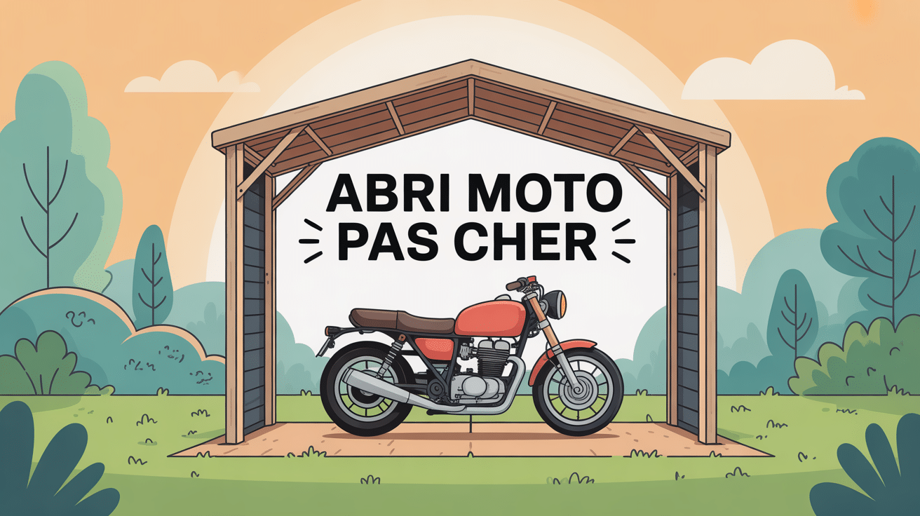 illustration construire un abri moto pas cher moderne