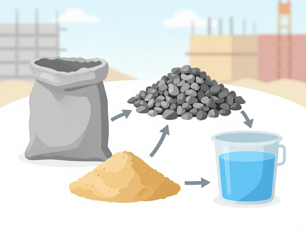schema dosage beton composition ciment sable gravier eau
