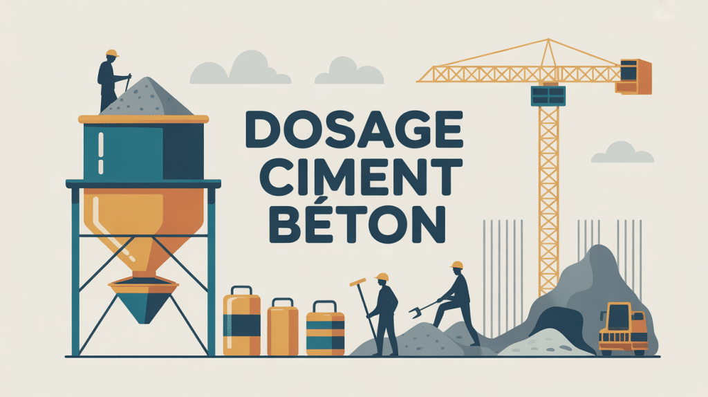 illustration dosage ciment beton chantier