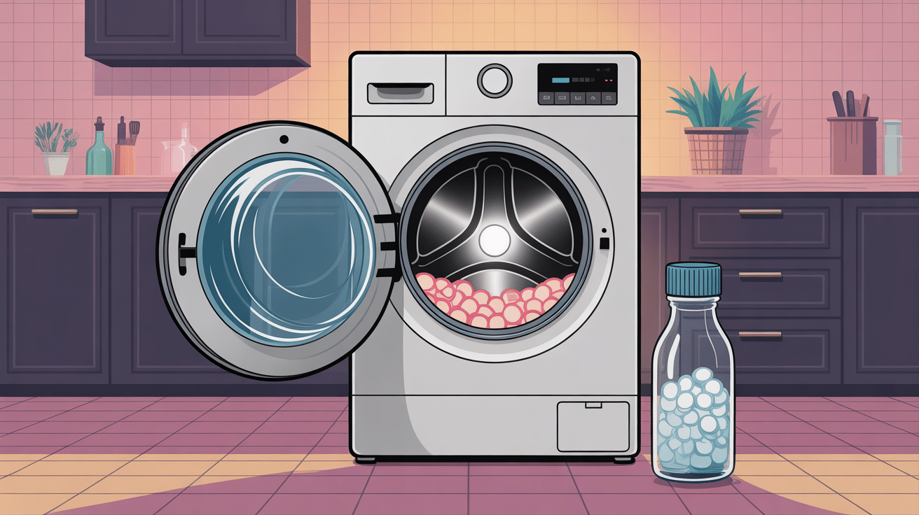 illustration en panne de pastille lave-vaisselle bac bloqué