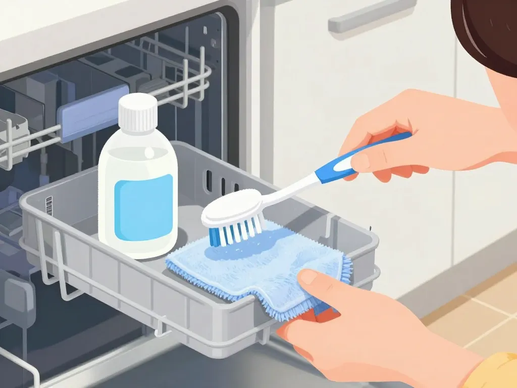 solution en panne de pastille lave-vaisselle nettoyage bac