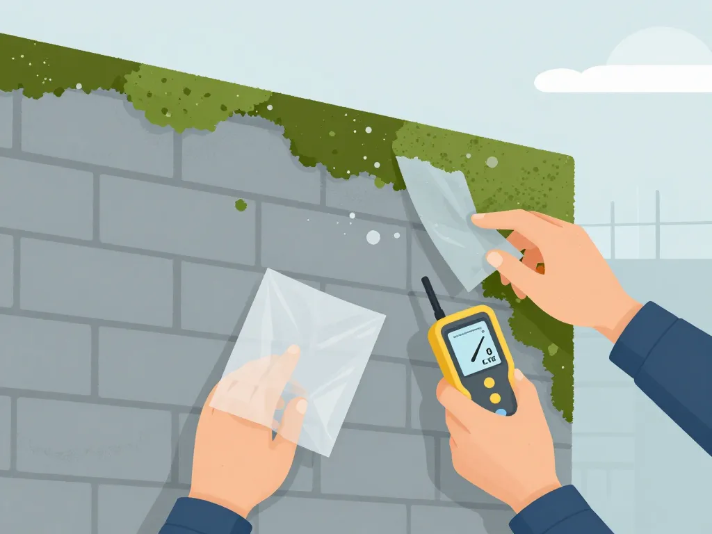 Préparation mur humide enduit par temps humide contrôle humidité
