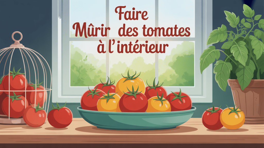 illustration faire murir des tomates à l'intérieur maison
