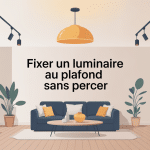 fixer luminaire plafond sans percer dans intérieur moderne