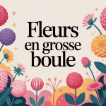 Illustration fleurs grosse boule hortensias alliums dahlias