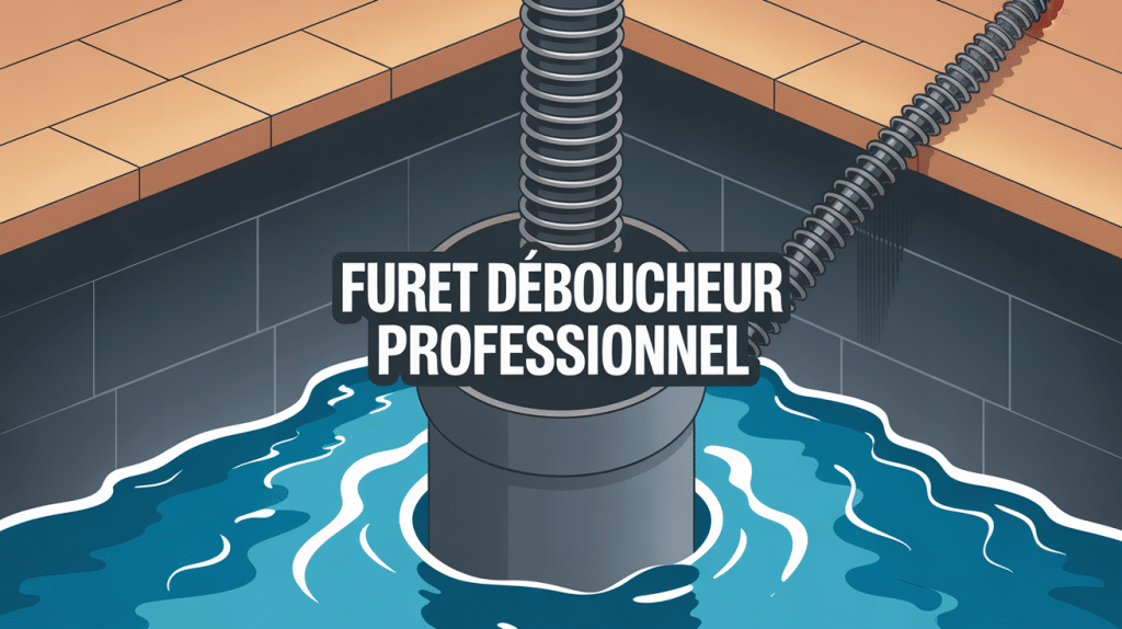 furet deboucheur professionnel utilisé pour une canalisation bouchée