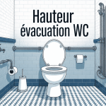 illustration hauteur evacuation wc salle de bain moderne canalisation