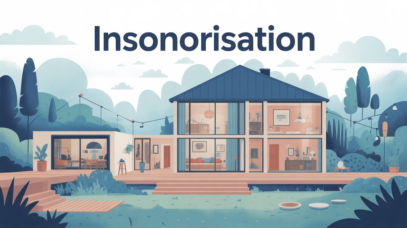 Illustration insonorisation habitat moderne