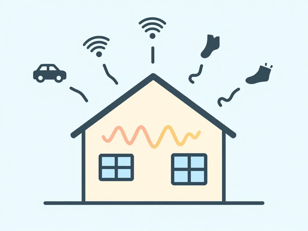 Schéma insonorisation bruit aérien et d'impact