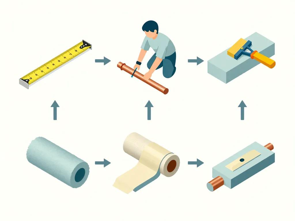 Guide visuel pose isolant tuyau cuivre pas à pas