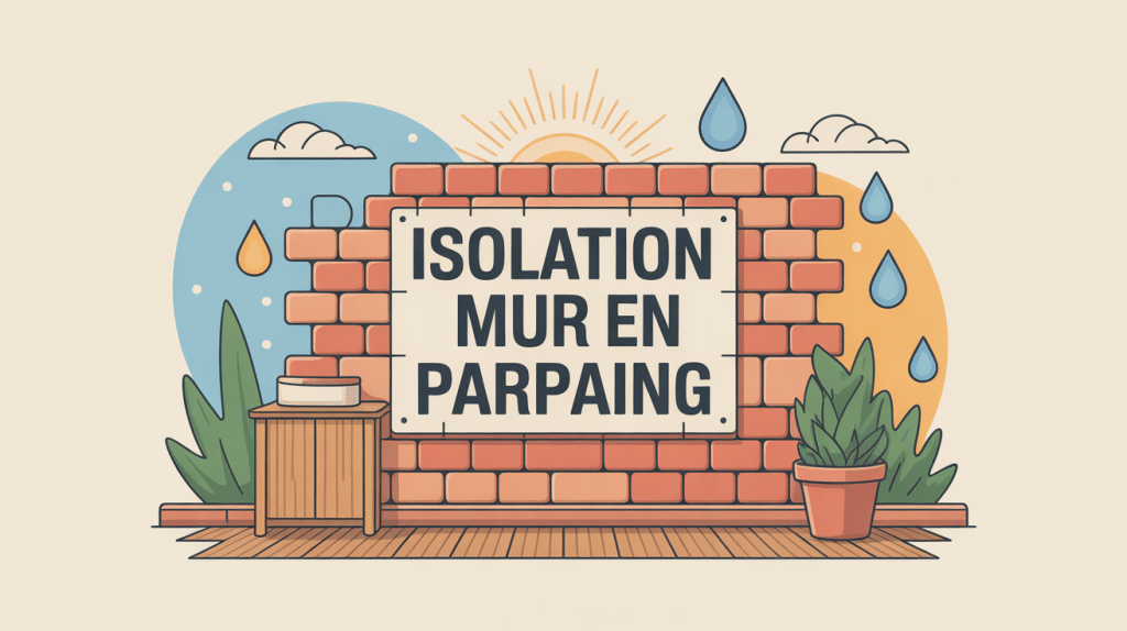 illustration vectorielle pour isoler un mur en parpaing