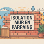 illustration vectorielle pour isoler un mur en parpaing
