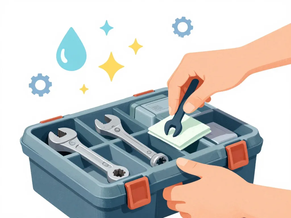 le kit du plombier organisé et entretenu