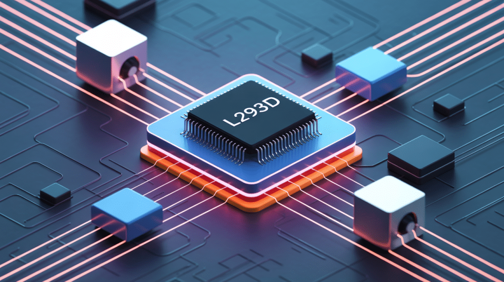 l293d connecté microcontrôleur deux moteurs