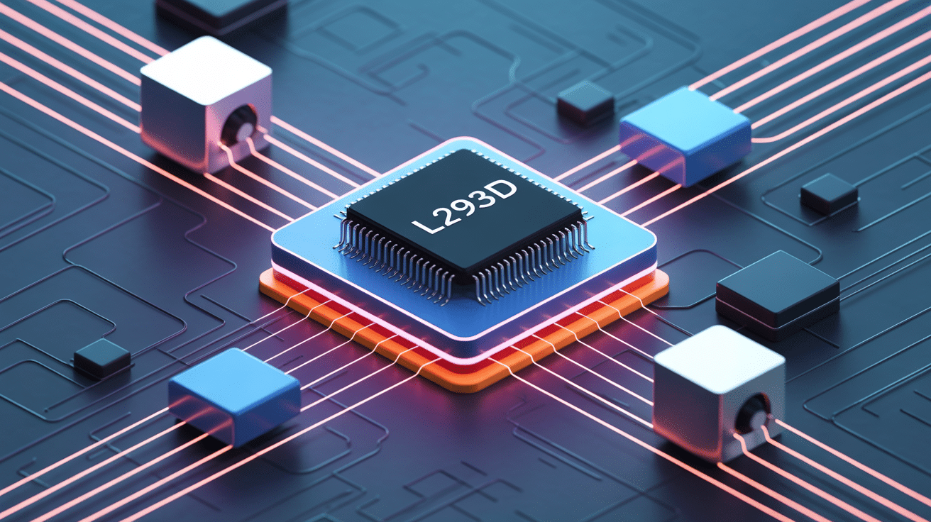 l293d connecté microcontrôleur deux moteurs