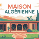 illustration maison algerienne mixte patio moderne traditionnelle