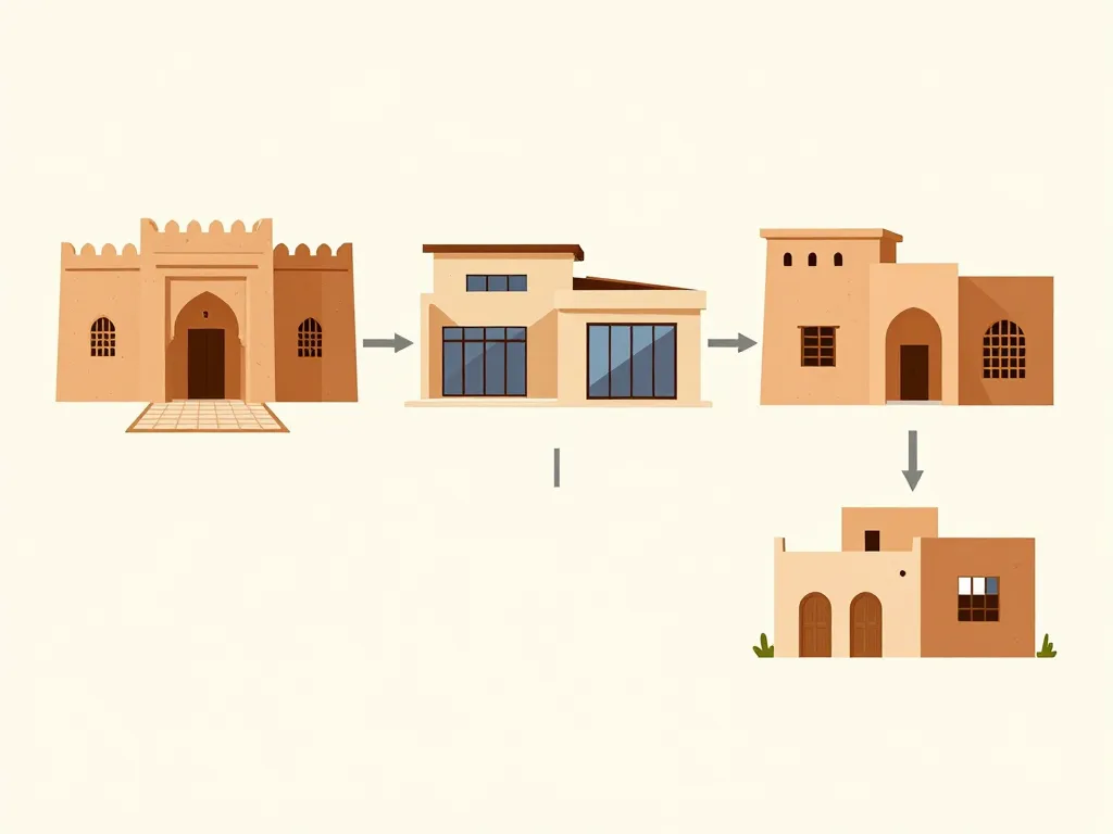schema types maison algerienne traditionnelle moderne mixte