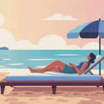 matelas de plage pour galets posé sur galets détente