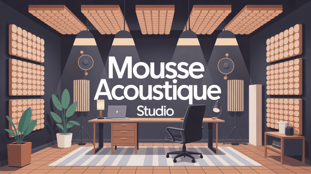 illustration mousse acoustique studio ambiance professionnelle