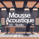 illustration mousse acoustique studio ambiance professionnelle
