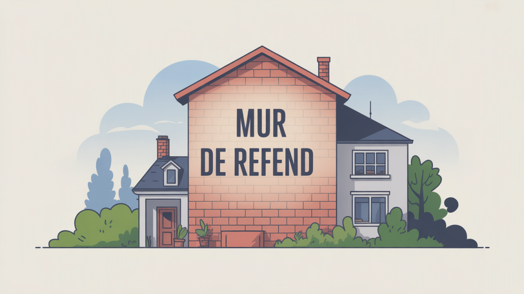 Illustration mur refend maison coupe stabilité