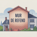 Illustration mur refend maison coupe stabilité