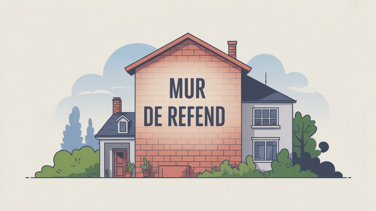 Illustration mur refend maison coupe stabilité
