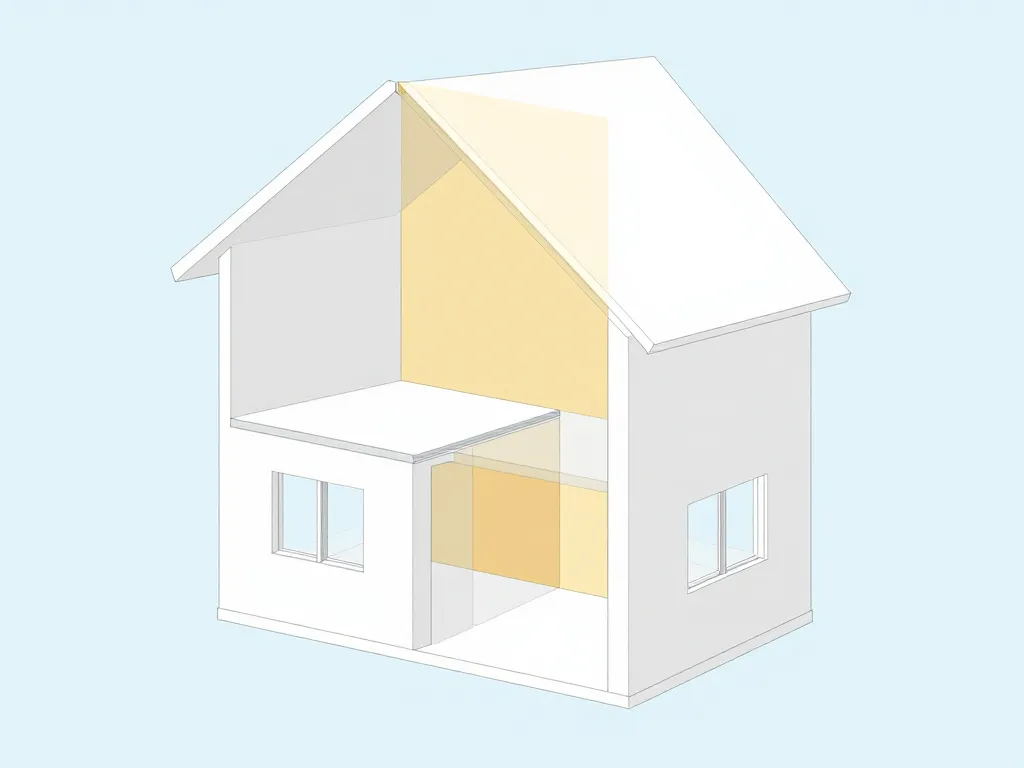 Schéma structure maison avec mur refend