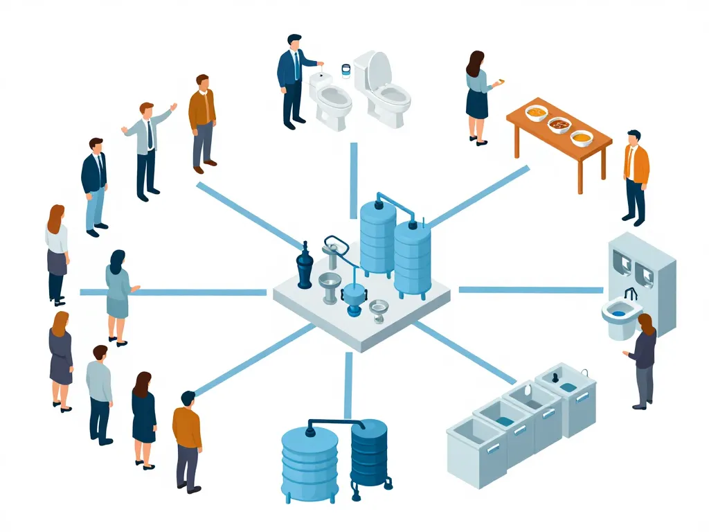 plomberie event schéma dimensionnement besoins sanitaires