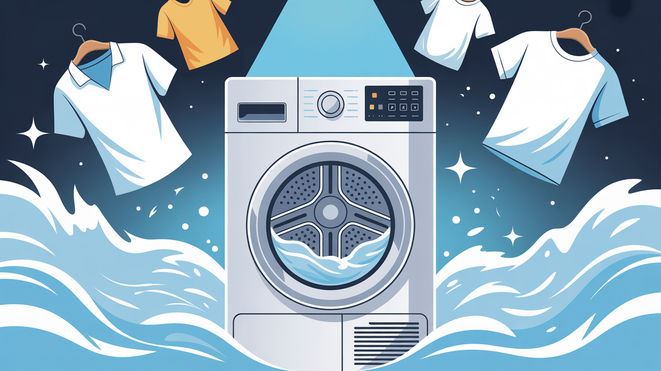 illustration quel programme sèche-linge pour ne pas rétrécir t-shirt et jean