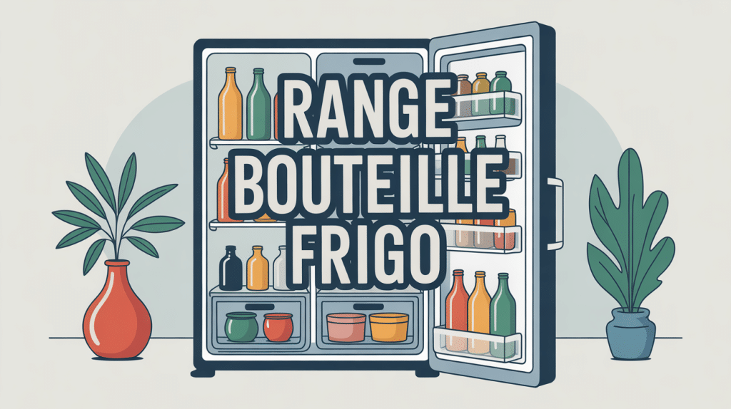 Organisation range bouteille frigo dans un réfrigérateur