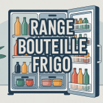 Organisation range bouteille frigo dans un réfrigérateur