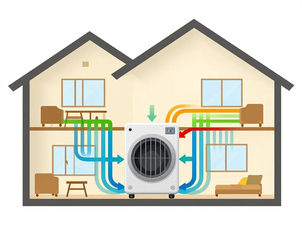 schema vmc double flux fonctionnement circulation air