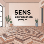 illustration lumineuse sens pour poser le parquet