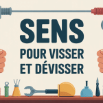 Illustration explicative sens pour visser et dévisser