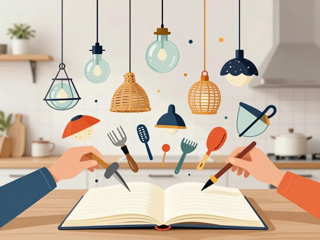 suspensions cuisine originale créatives et DIY illustrées