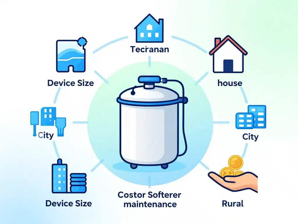 tarif entretien adoucisseur d'eau schéma facteurs coût