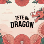 illustration tete de dragon motif floral et symbolique