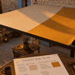bache tonnelle pvc 670g et toile microperforée sur terrasse