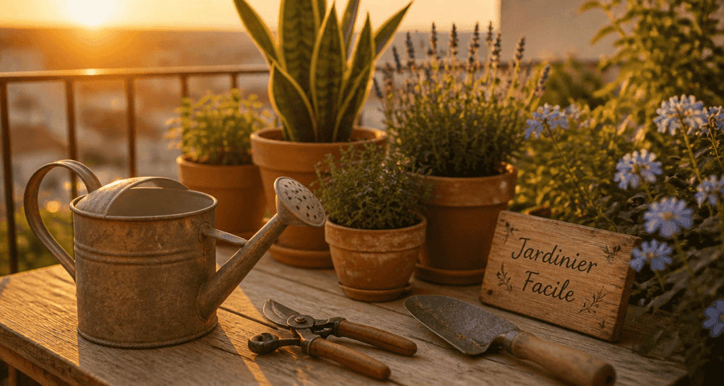 jardinier facile outils et plantes increvables sur balcon
