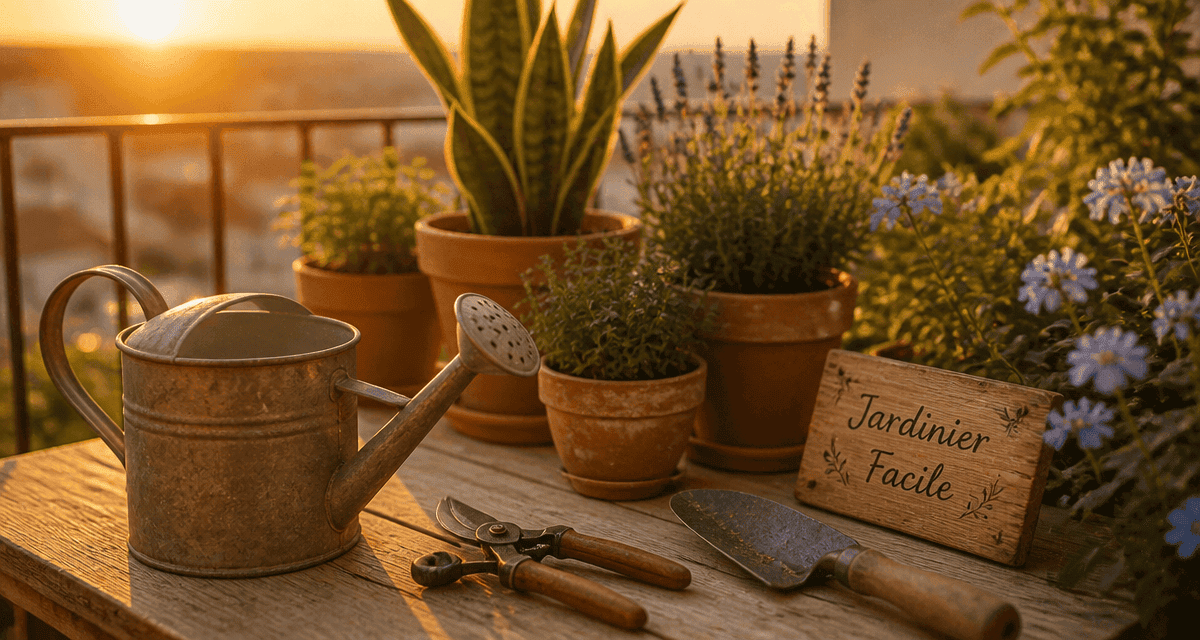 jardinier facile outils et plantes increvables sur balcon