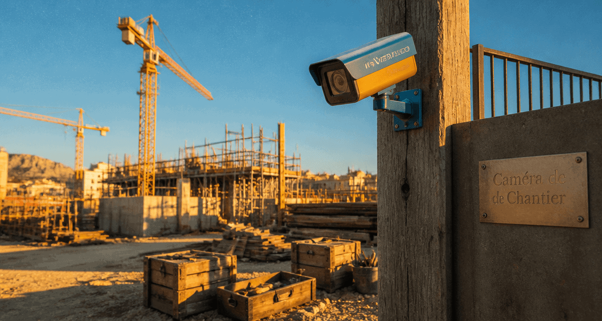 camera de chantier installée sur chantier méditerranéen